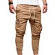 Men's Fleece Cotton Regular Fit Pleated Casual Sweatpants