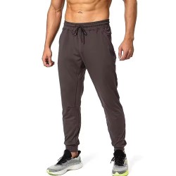 Men's Cotton Straight Casual Elastic Waist Lightweight Trousers