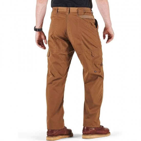 Men's Cotton Straight Casual Elastic Waist Waterproof Cargo Pants