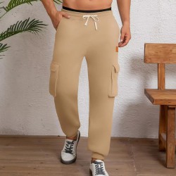 Men's Cotton Casual Elastic Waist Drawstring Heavyweight Sweatpants