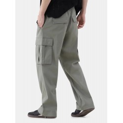 Men's Cotton Wide Leg Slim Streetwear Casual Cargo Pants