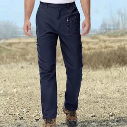 Men's Cotton Casual Outdoor Work Elastic Waist Cargo Pants