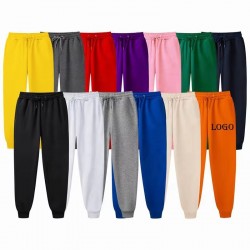 Men's None Cotton Polyester Straight Casual Drawstring Trousers