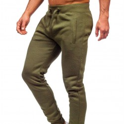 Men's Cotton Casual Elastic Waist Lightweight Breathable Trousers