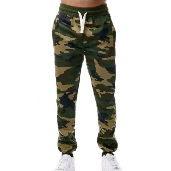 Men's Cotton Polyester Linen Loose Wide Leg Sweatpants