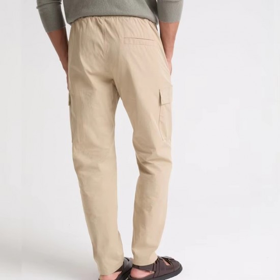 Men's Thermal Cotton Straight Casual Drawstring Cargo Pants