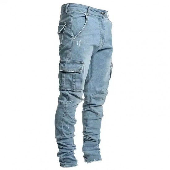Men's Cotton Straight Casual Outdoor Lightweight Jeans