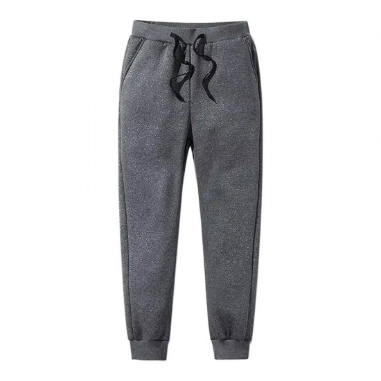 Men's None Cotton Straight Casual Elastic Waist Lightweight Trousers