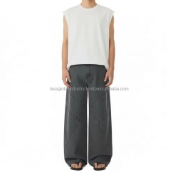 Men's Baggy Streetwear Elastic Waist Lightweight Summer Jeans