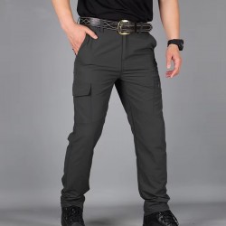 Men's Nylon Straight Casual Drawstring Lightweight Trousers