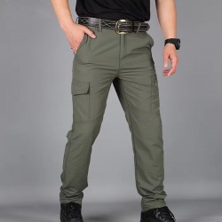 Men's Nylon Straight Casual Drawstring Lightweight Trousers