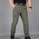 Men's Nylon Straight Casual Drawstring Lightweight Trousers
