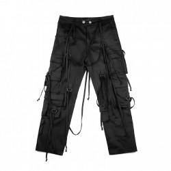 Men's Cotton Straight Oversized Streetwear Casual Cargo Pants