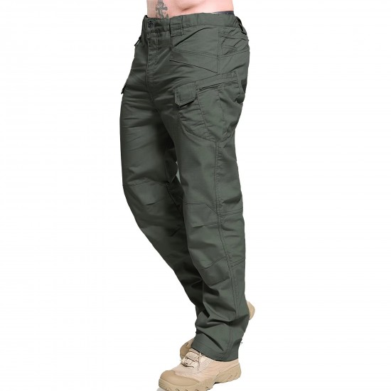 Men's Polyester Loose Hiking Tactical Waterproof Trousers