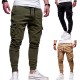 Men's Polyester Casual Drawstring Breathable Wrinkle-Free Cargo Pants