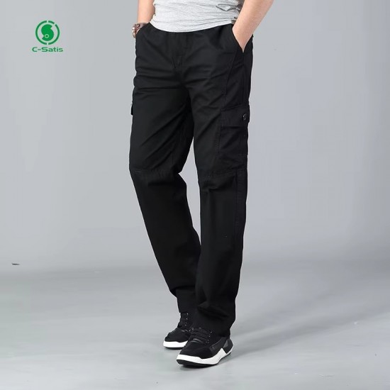 Men's Cotton Straight Formal Outdoor Workwear Cargo Pants