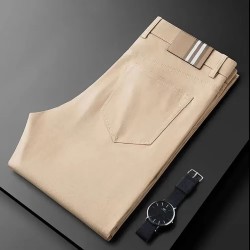 Men's Polyester Loose Business Workwear Breathable Pants