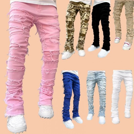 Men's Cotton Straight Leg Breathable Jeans
