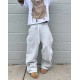 Men's Cotton Polyester Baggy Casual Drawstring Cargo Pants