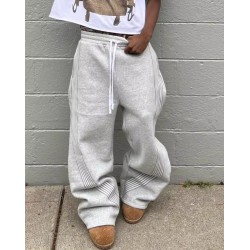 Men's Cotton Polyester Baggy Casual Drawstring Cargo Pants
