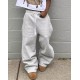 Men's Cotton Polyester Baggy Casual Drawstring Cargo Pants