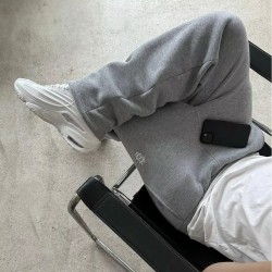 Men's Cotton Wide Leg Vintage Elastic Waist Waterproof Sweatpants