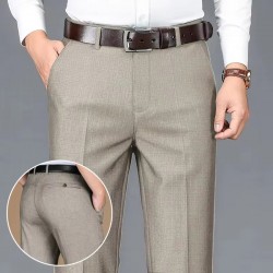 Men's Polyester Straight Leg Formal Business Lightweight Pants