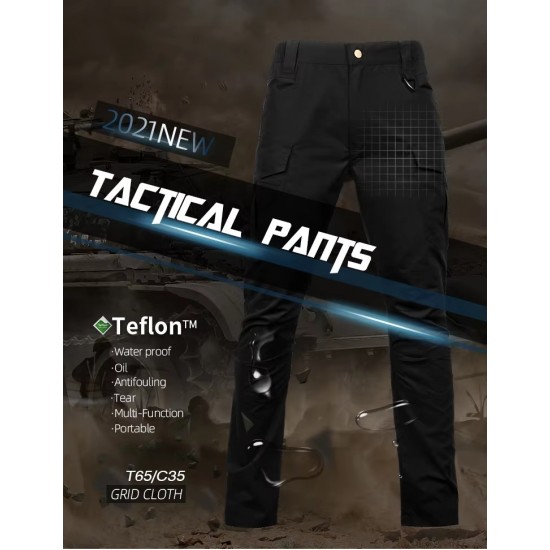Men's Cotton Polyester Straight Casual Outdoor Cargo Pants