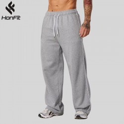 Men's Cotton Polyester Baggy Straight Sports Sweatpants