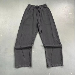 Men's Cotton Polyester Baggy Straight Casual Trousers
