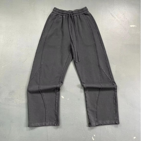 Men's Cotton Polyester Baggy Straight Casual Trousers