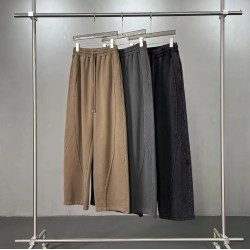 Men's Cotton Polyester Baggy Straight Casual Trousers