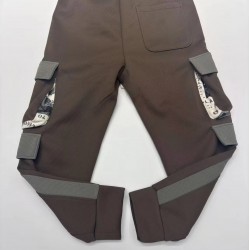 Men's Cotton Polyester Straight Casual Elastic Waist Pants