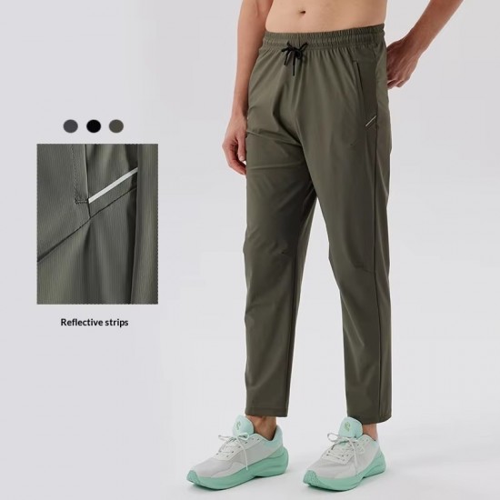 Men's Nylon Straight Sports Running Fitness Pants