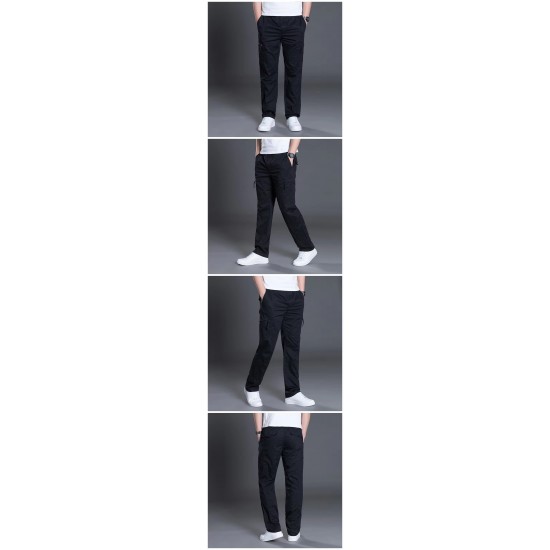 Men's Cotton Casual Outdoor Tactical Elastic Waist Cargo Pants