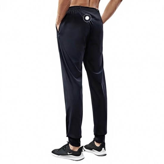 Men's Nylon Straight Sports Elastic Waist Quick-Dry Pants