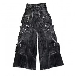 Men's Cotton Loose Wide Leg Vintage Lightweight Jeans