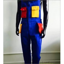 Men's Cotton Polyester Work Multi-Pocket Overalls