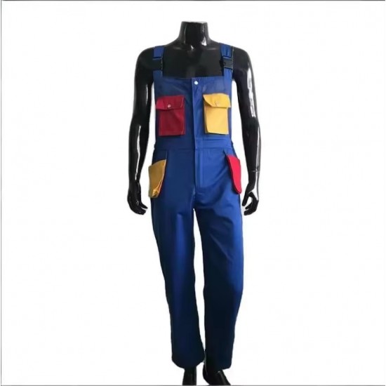 Men's Cotton Polyester Work Multi-Pocket Overalls