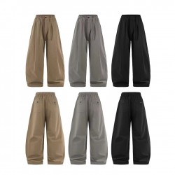 Men's Wide Leg Casual Elastic Waist Lightweight Breathable Pants