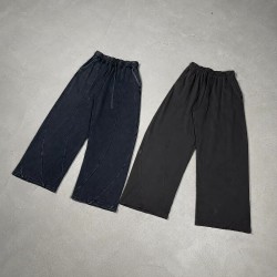 Men's Cotton Loose Straight Leg Streetwear Casual Trousers