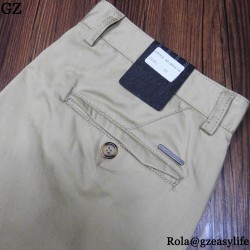 Men's Cotton Polyester Straight Slim Casual Chinos